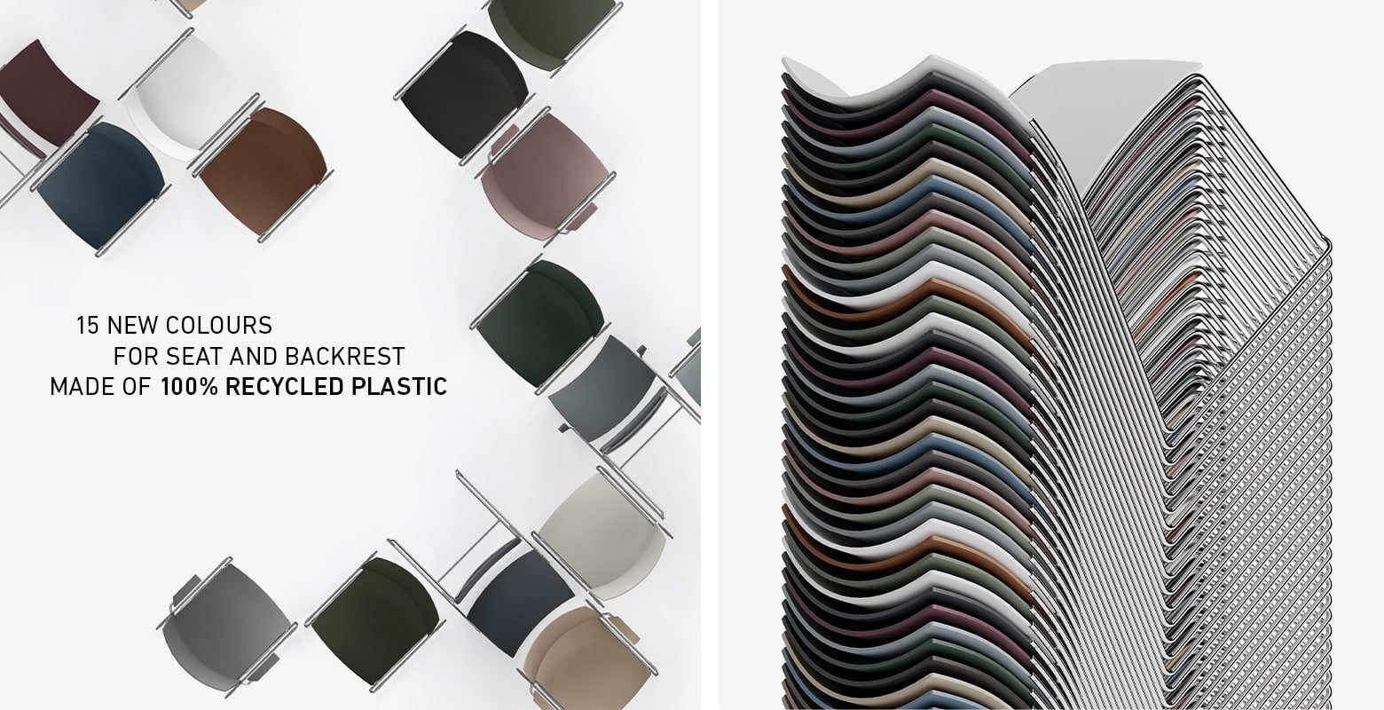 casala curvy cobra cello chair barstool beam seating new plastic colours